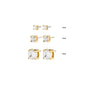 RAVI crystal earstuds gold-plated