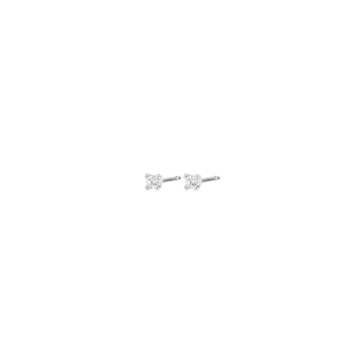 RAVI crystal earstuds silver-plated