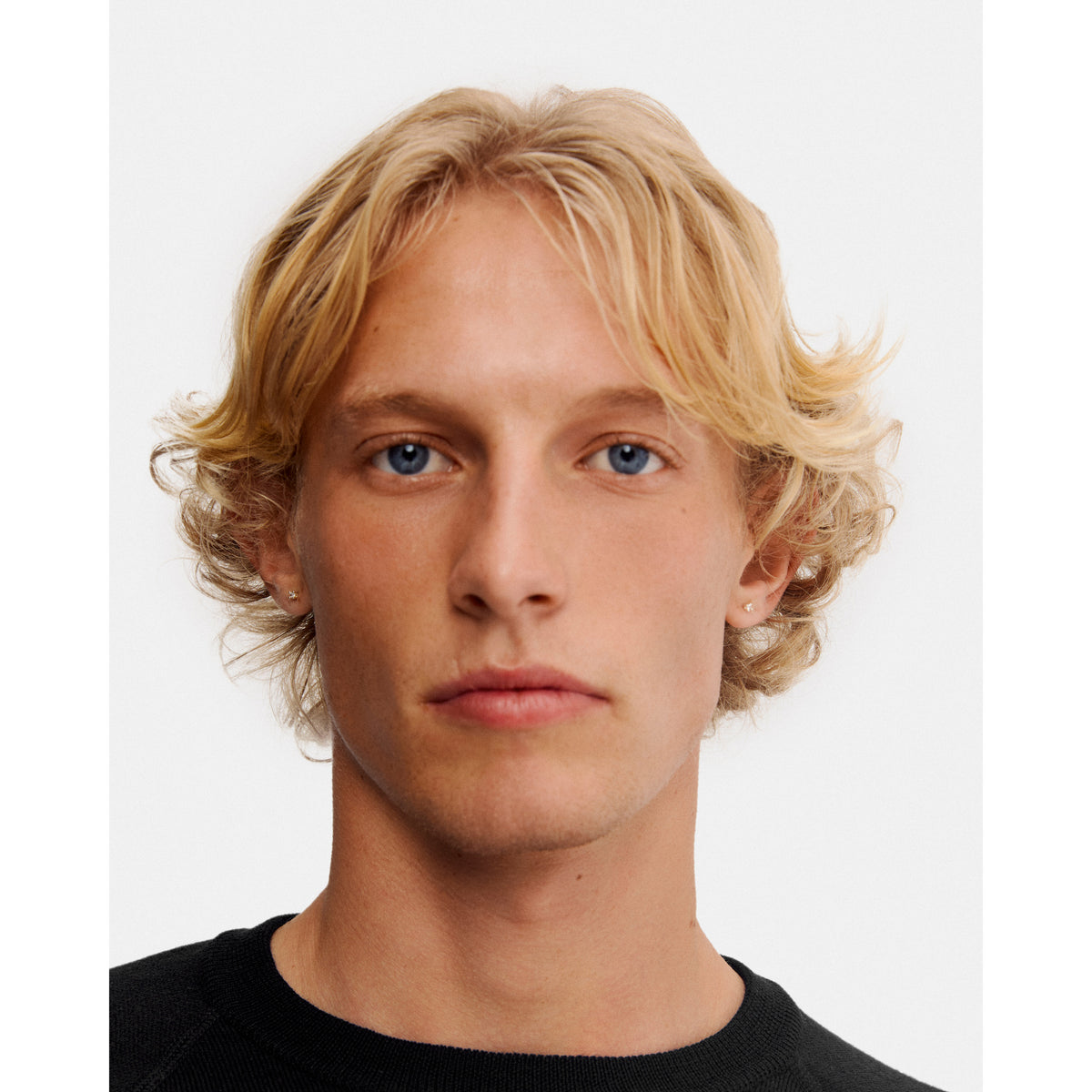 RAVI krystal ørestikker sølvbelagt