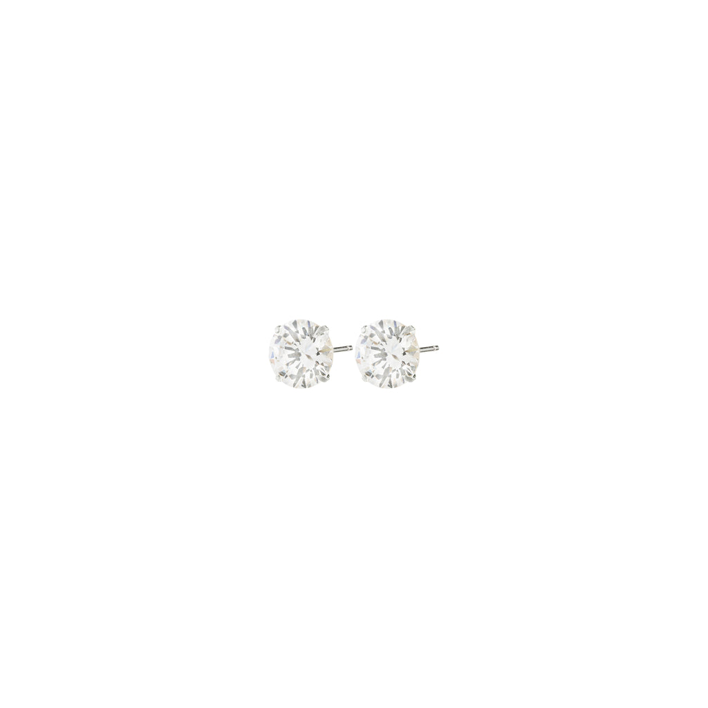 SABLE crystal earstuds silver-plated