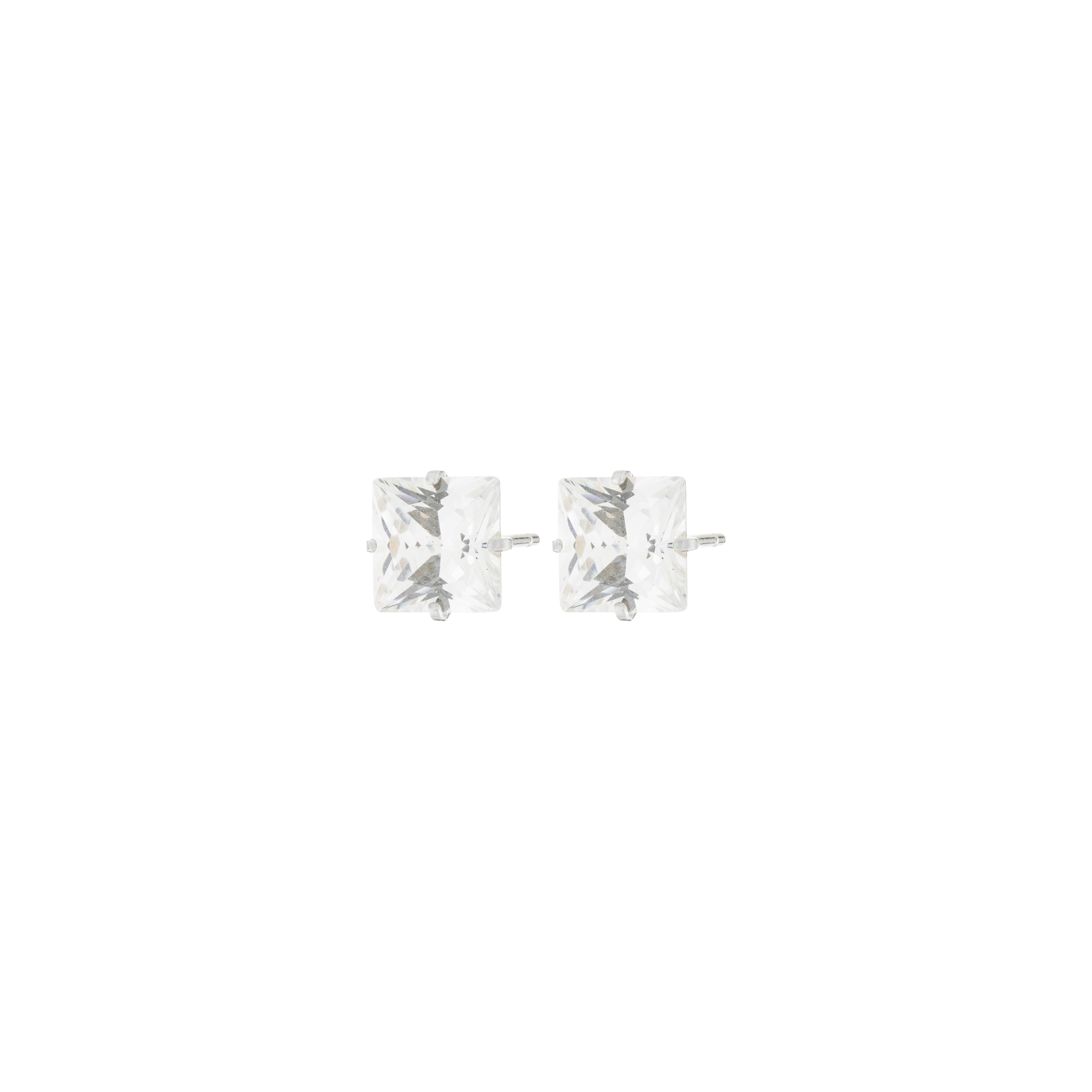 SABLE crystal earstuds silver-plated