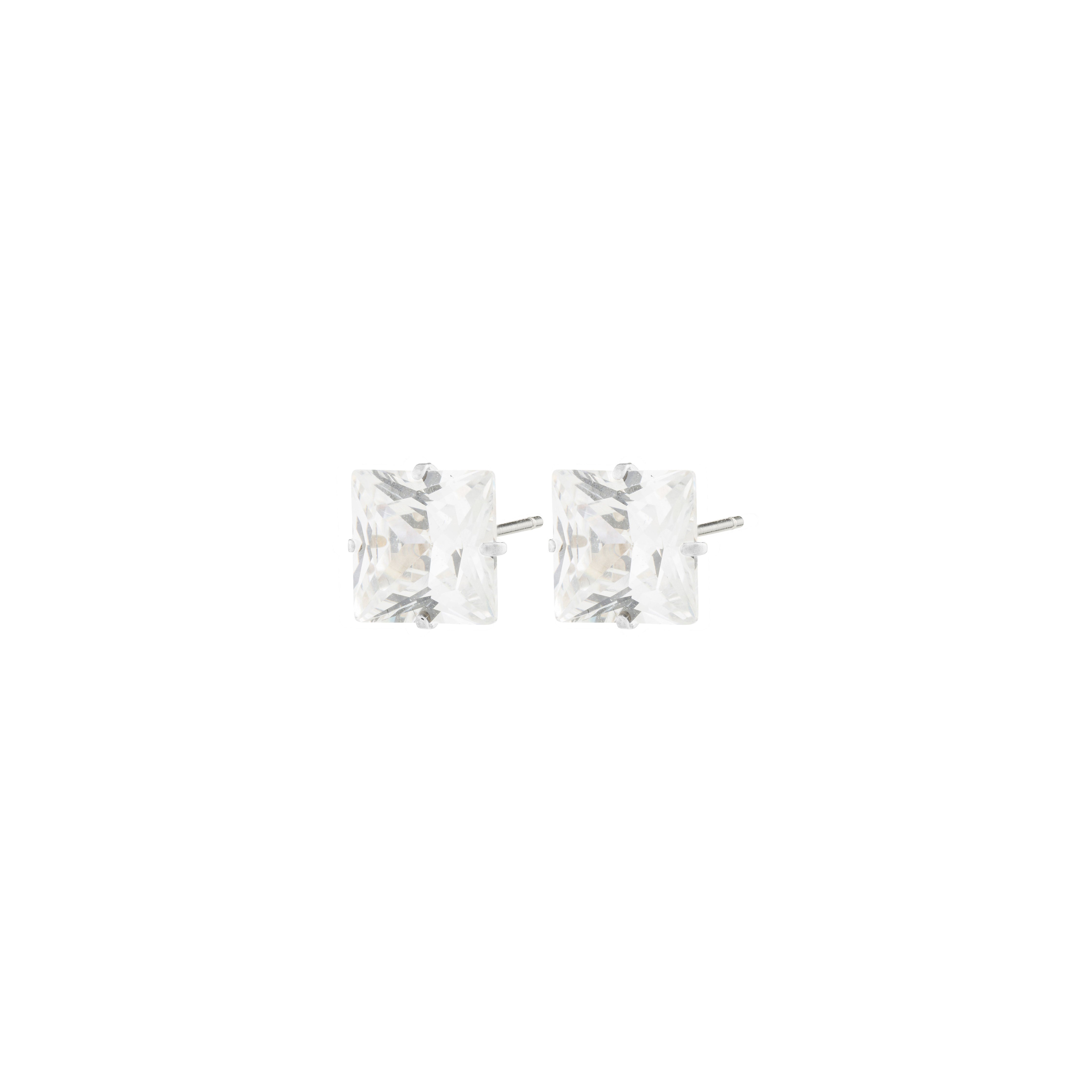 SABLE crystal earstuds silver-plated