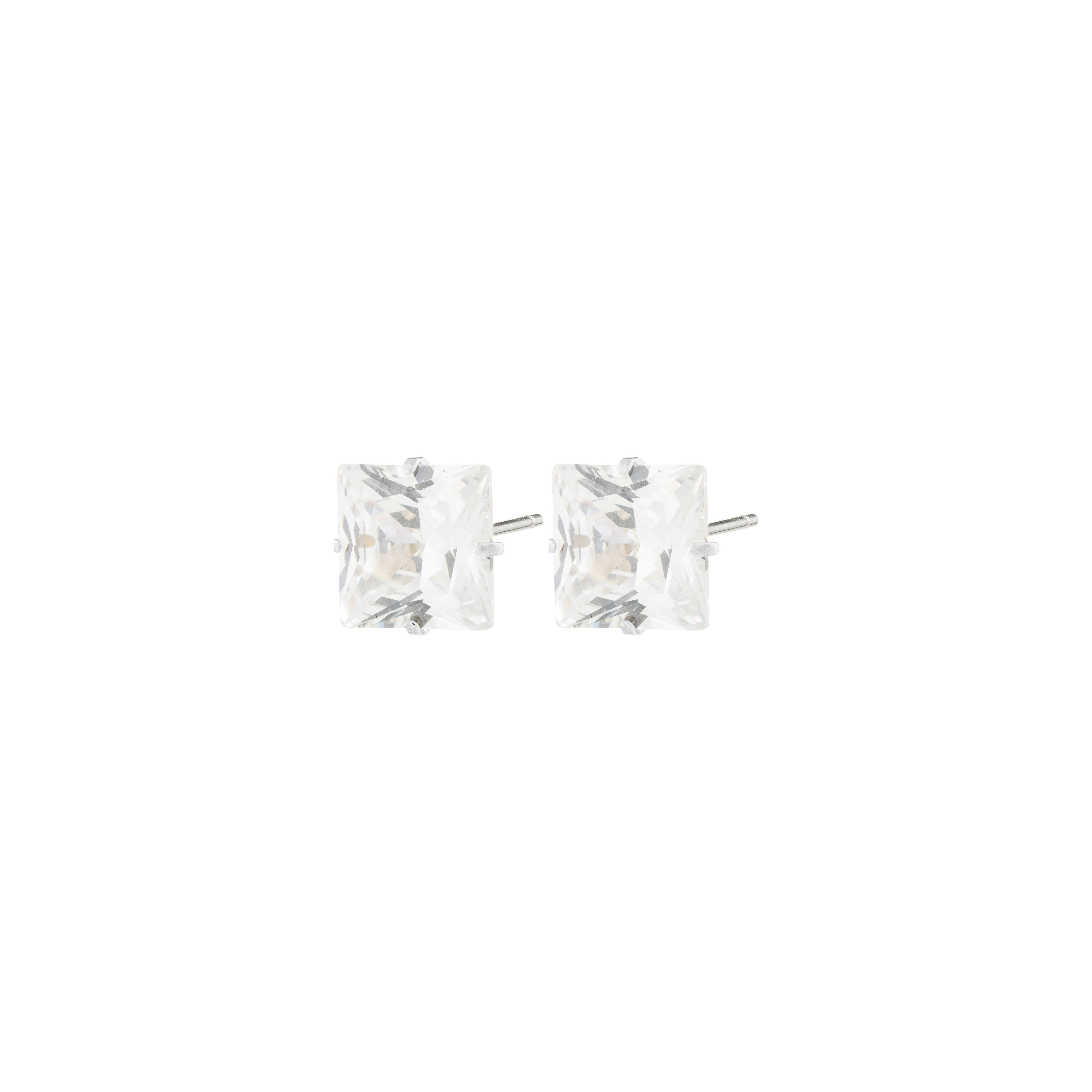 SABLE crystal earstuds silver-plated
