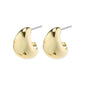 ALEXANE chunky mini hoop earrings, gold-plated, with a bold and sturdy design, part of Pilgrim's eco-friendly collection made from 99% recycled materials.