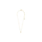 ROGUE recycled crystal halo necklace gold-plated