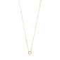 ROGUE recycled crystal halo necklace gold-plated