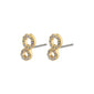 ROGUE recycled crystal earrings gold-plated