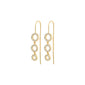 ROGUE recycled crystal chain earrings gold-plated