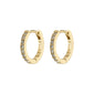 EBNA small crystal hoops gold-plated