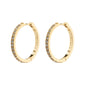 EBNA large crystal hoops gold-plated