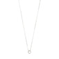 ROGUE recycled crystal halo necklace silver-plated
