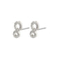 ROGUE recycled crystal earrings silver-plated