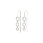 ROGUE recycled crystal chain earrings silver-plated