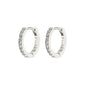 EBNA small crystal hoops silver-plated, featuring silver hoops with Preciosa crystal accents and a smart click lock, ideal for trendy or minimalist looks.