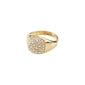 CINDY recycled crystal ring gold-plated