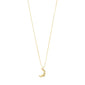 REMY necklace gold-plated features a gold crescent moon pendant with multicolored gemstones, offering a unique and dreamy vibe, perfect for versatile styling.