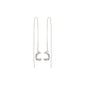 REMY chain earrings, silver-plated with half moon pendant, featuring an organic design. Made from 98% recycled material, ideal for versatile styling.