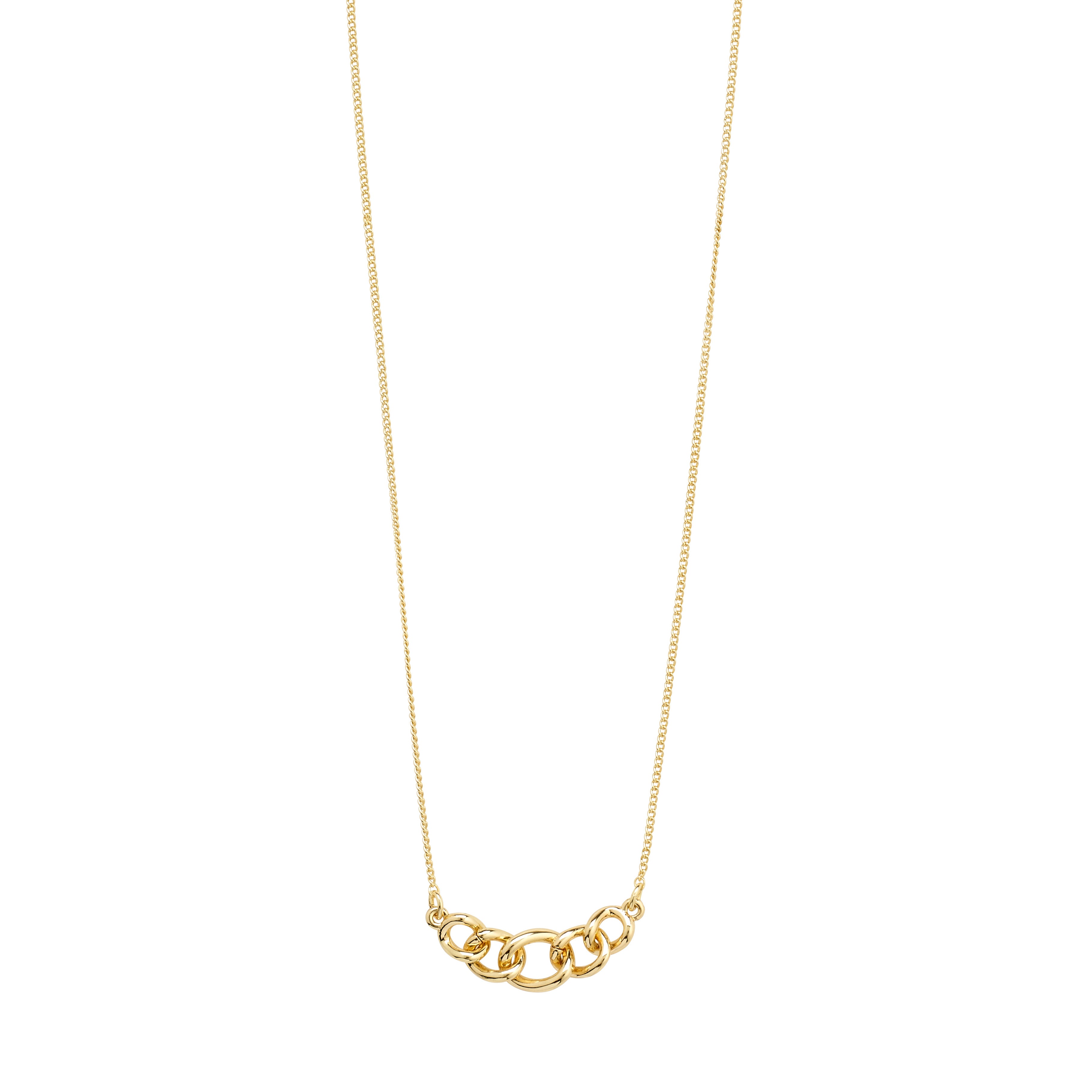 WRENLEY necklace gold-plated with slim chain, pendant adorned with Preciosa crystals; a chic, eco-friendly choice for stylish elegance.