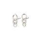 WRENLEY earrings silver-plated, featuring fluid cable chains and sparkling Preciosa crystals, offering classic elegance and versatility for any outfit.