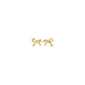 LYSANDRA earrings gold-plated: Gold bow-shaped micro stud earrings, crafted from 97% recycled materials, perfect for a trendy, everyday look.