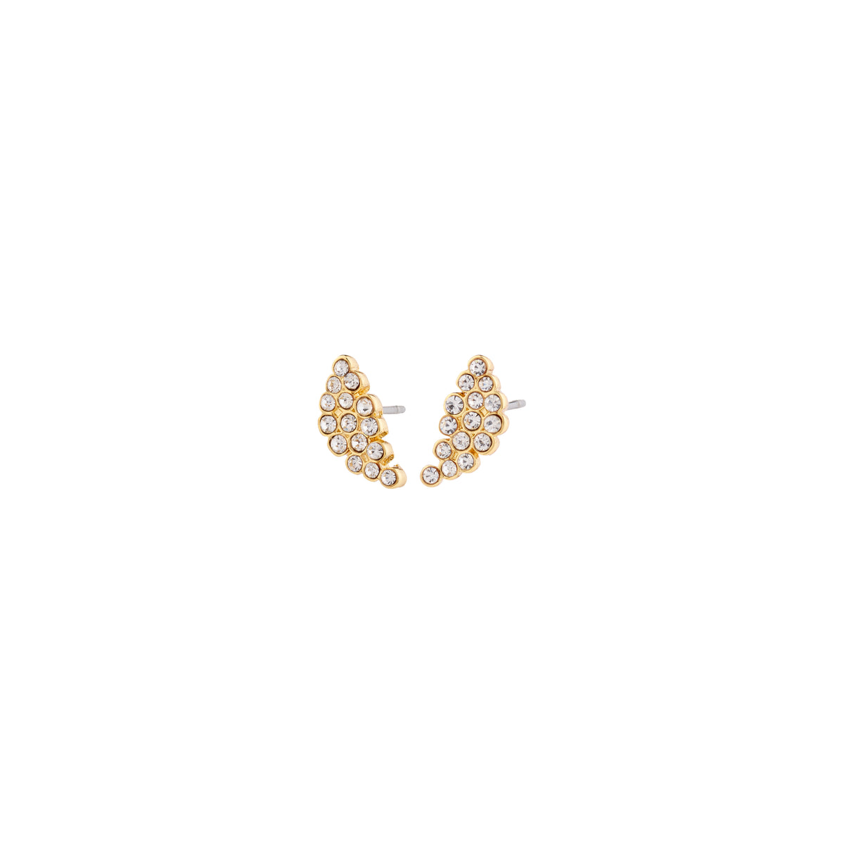 BERENIKE gold-plated earrings featuring clusters of sparkling Preciosa crystals, perfect for a timeless or unique, customized look, crafted with eco-friendly materials.