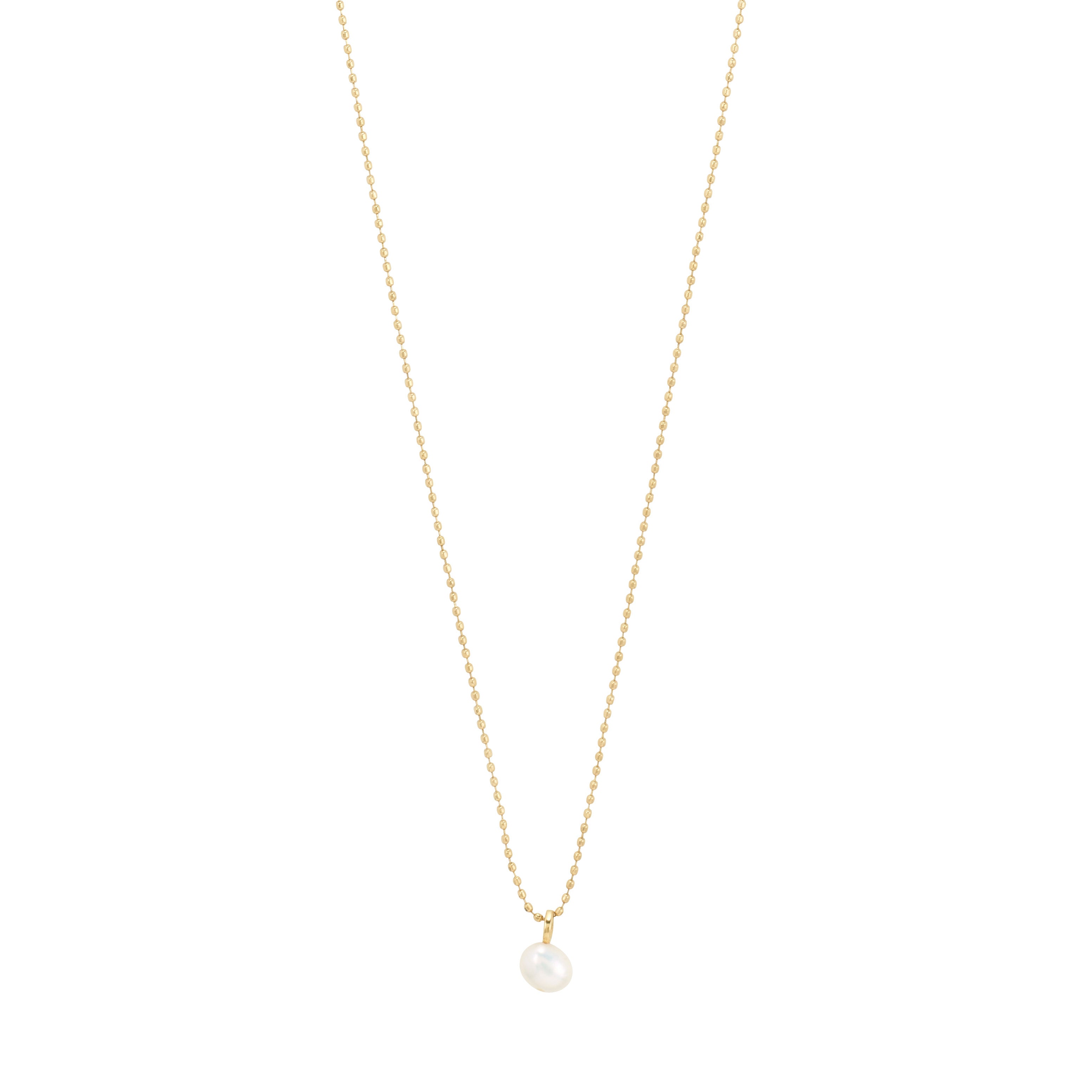 HADLEY necklace gold-plated with a freshwater pearl pendant, 40 cm chain plus 9 cm extension. Perfect for a sophisticated, timeless look.