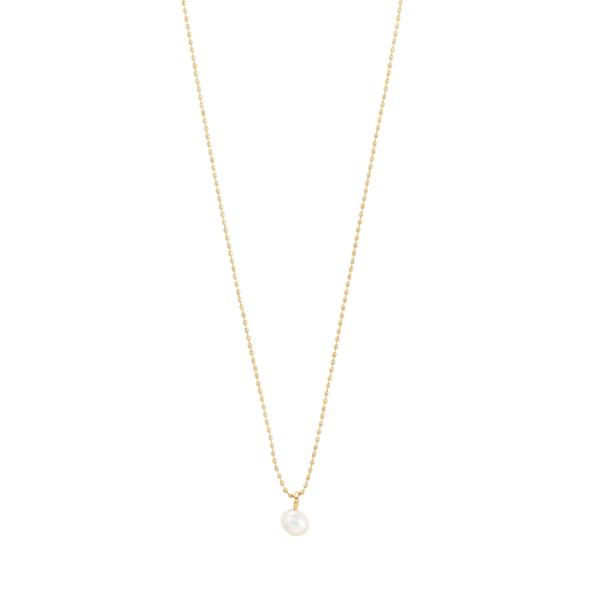 HADLEY necklace gold-plated with a freshwater pearl pendant, 40 cm chain plus 9 cm extension. Perfect for a sophisticated, timeless look.