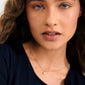HADLEY necklace gold-plated, featuring a freshwater pearl pendant on a bead chain, embodies timeless elegance and simplicity, crafted from 75% recycled material.