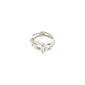 The silver-plated HADLEY rings, 2-in-1 set, feature bubbles and pearl-like beads, inspired by morning dewdrops, offering an adjustable, sophisticated accent.