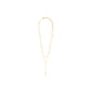 KAMARI crystal chain necklace, gold-plated; features a slender design with small crystals, ideal for festive occasions. Perfect for trendsetters seeking Scandinavian quality and style.