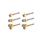 KAMARI crystal stud earrings set, gold-plated, featuring Preciosa crystals, offering a versatile and elegant look perfect for sharing with friends.