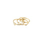 KAMARI stackable crystal rings, 3-in-1-set gold-plated