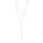 KAMARI recycled crystal chain necklace silver-plated