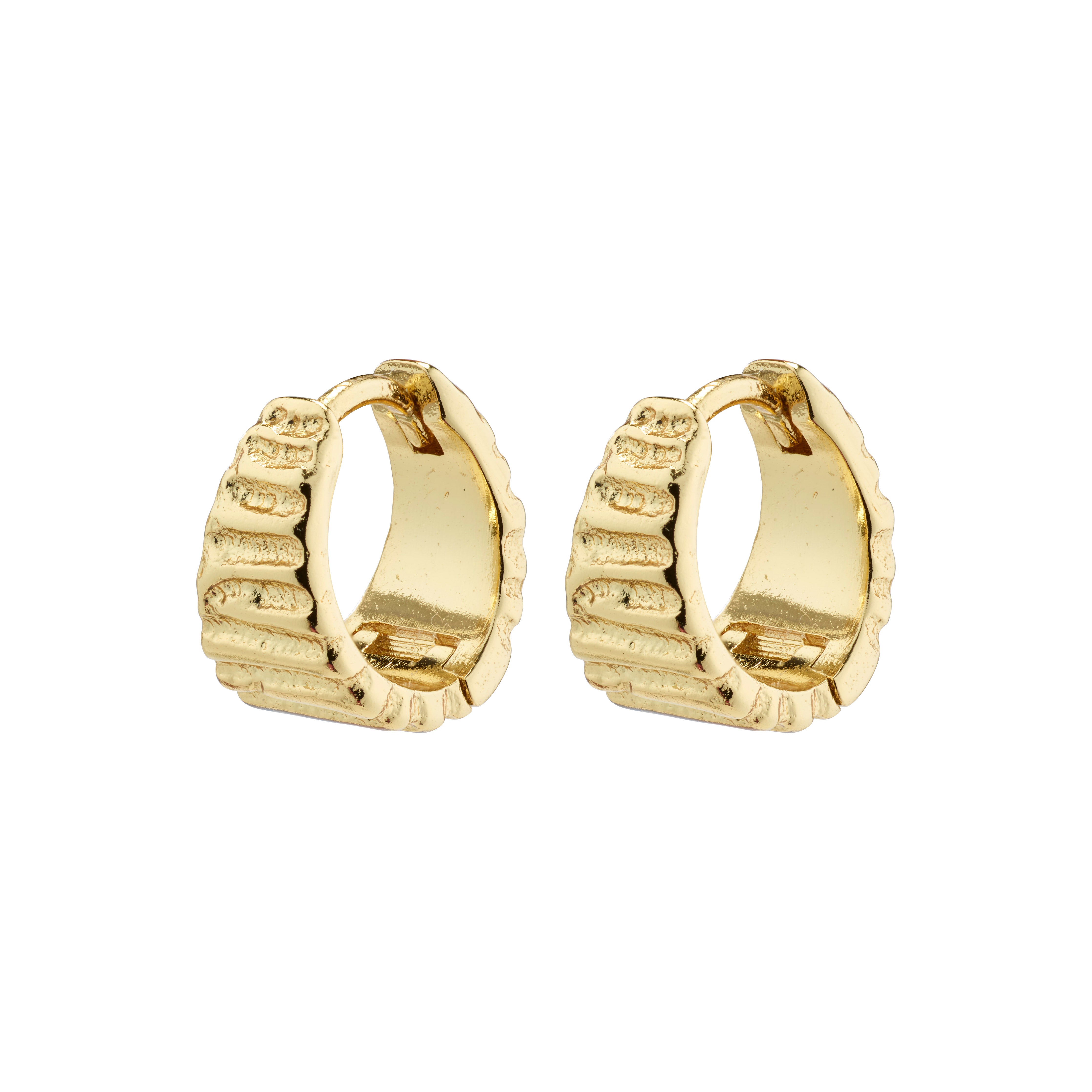 JEMMA huggie hoop earrings gold-plated – Pilgrim