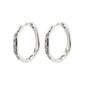EDURNE crystal hoop earrings silver-plated