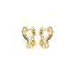 EVRA recycled organic shaped crystal hoops gold-plated