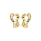 EVRA organic shaped crystal hoops gold-plated with wavy design and Preciosa crystals, featuring an easy click lock, embody handcrafted elegance and modern style.