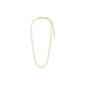 RUE necklace gold-plated by Pilgrim, featuring a baguette crystal chain with elongated zirconia, adjustable length for a glamorous, sophisticated look.