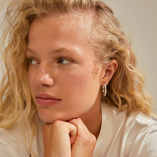 RUE recycelte Hoops versilbert