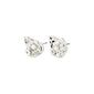 INAYA earrings, silver-plated studs with abstract seashell design and central white glass bead, crafted from recycled materials by Pilgrim.