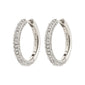 TATUM large hoops silver-plated, adorned with Preciosa crystals, offer understated luxury and versatility, ideal for day-to-night transitions. Crafted with 97% recycled materials.