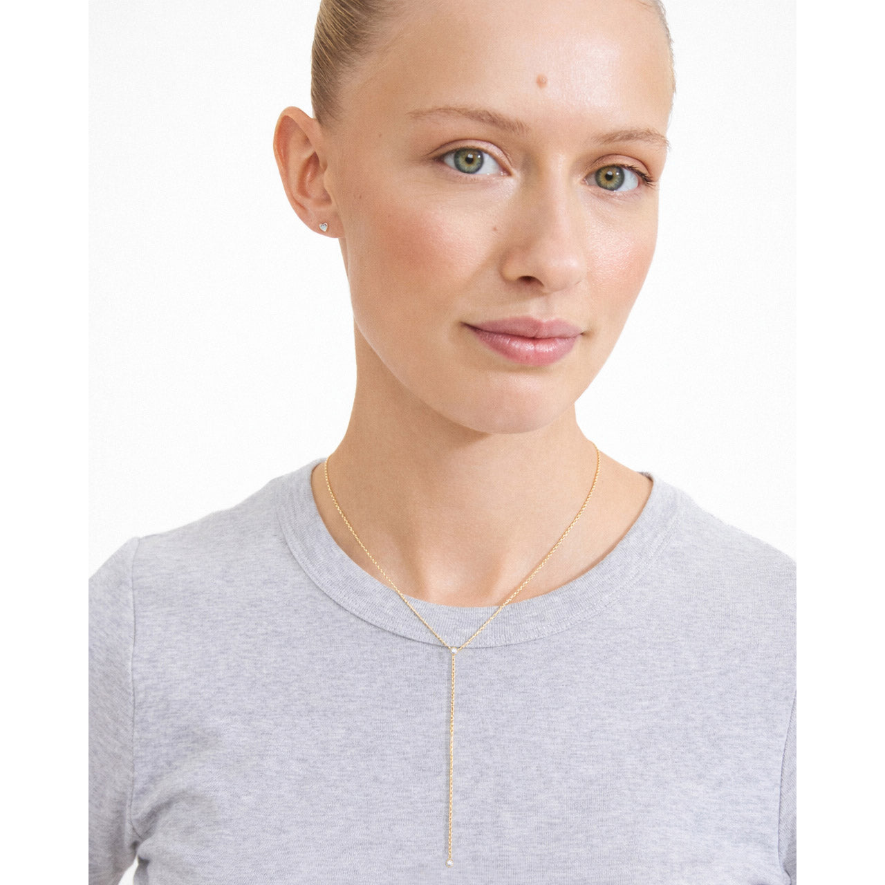 LUMI Y-halskjede gullbelagt