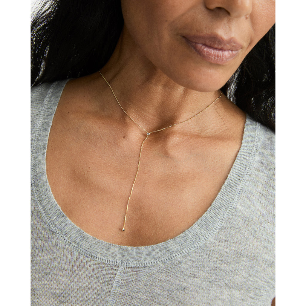 LUMI Y-necklace gold-plated