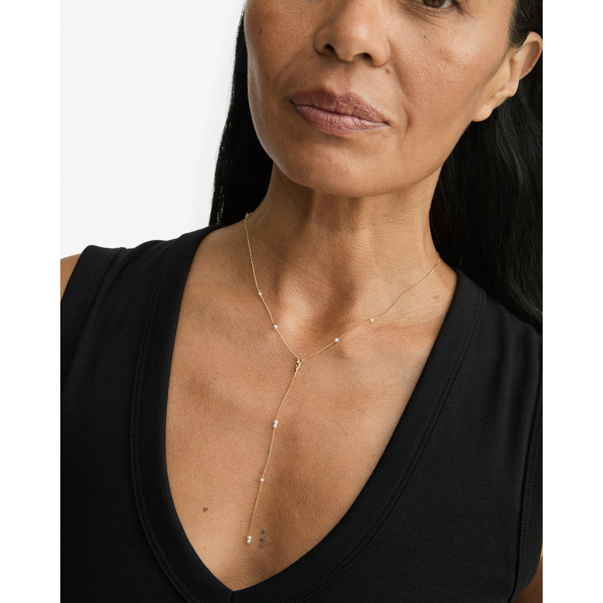 ERON Y-necklace gold-plated