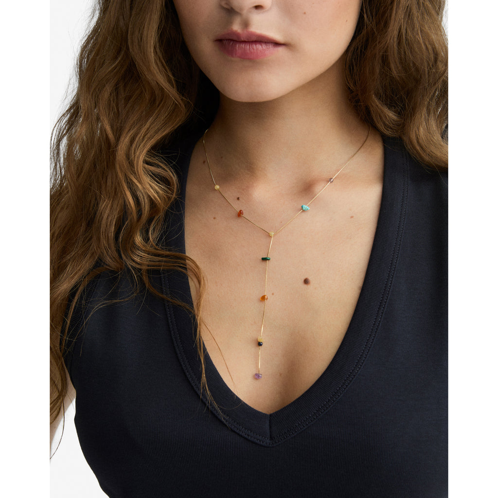 NARI Y-necklace gold-plated