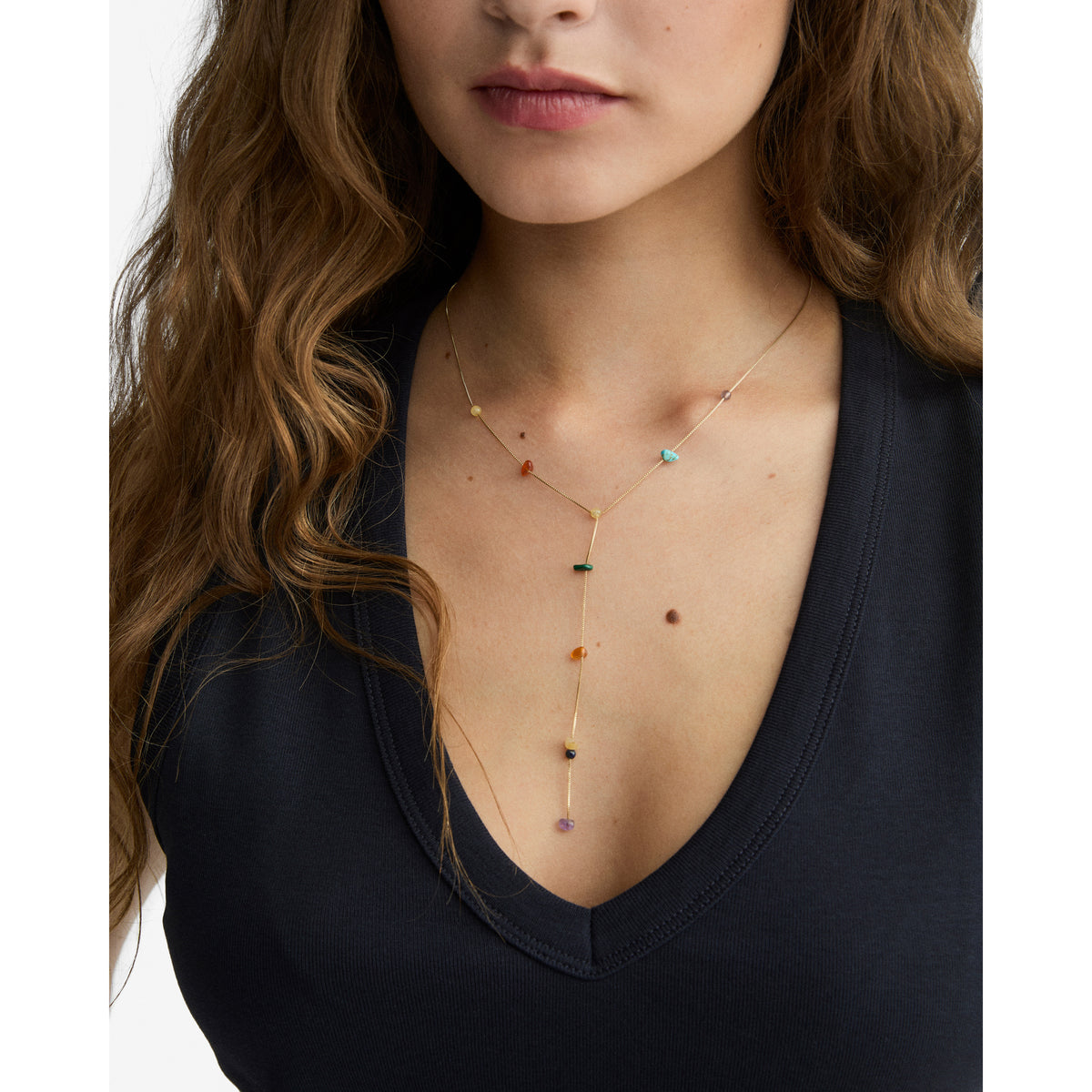 NARI Y-necklace gold-plated