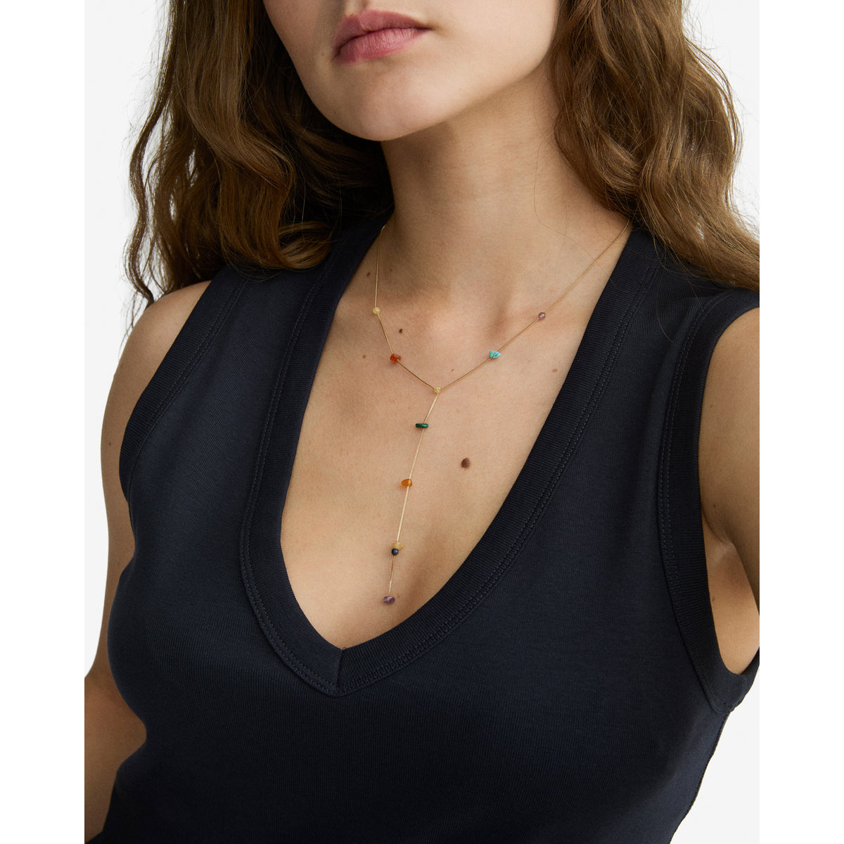 NARI Y-necklace gold-plated