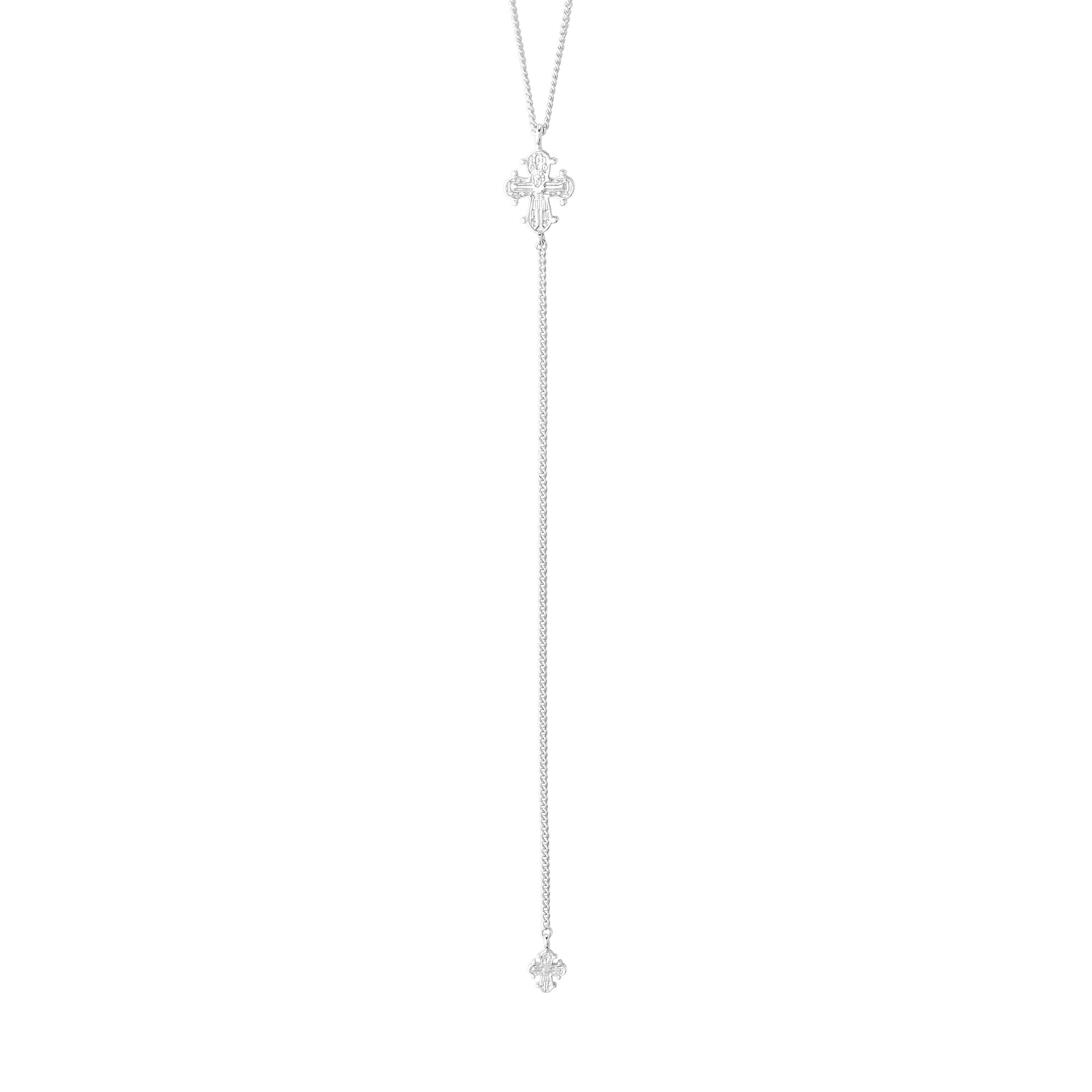 DAGMAR Y-necklace silver-plated