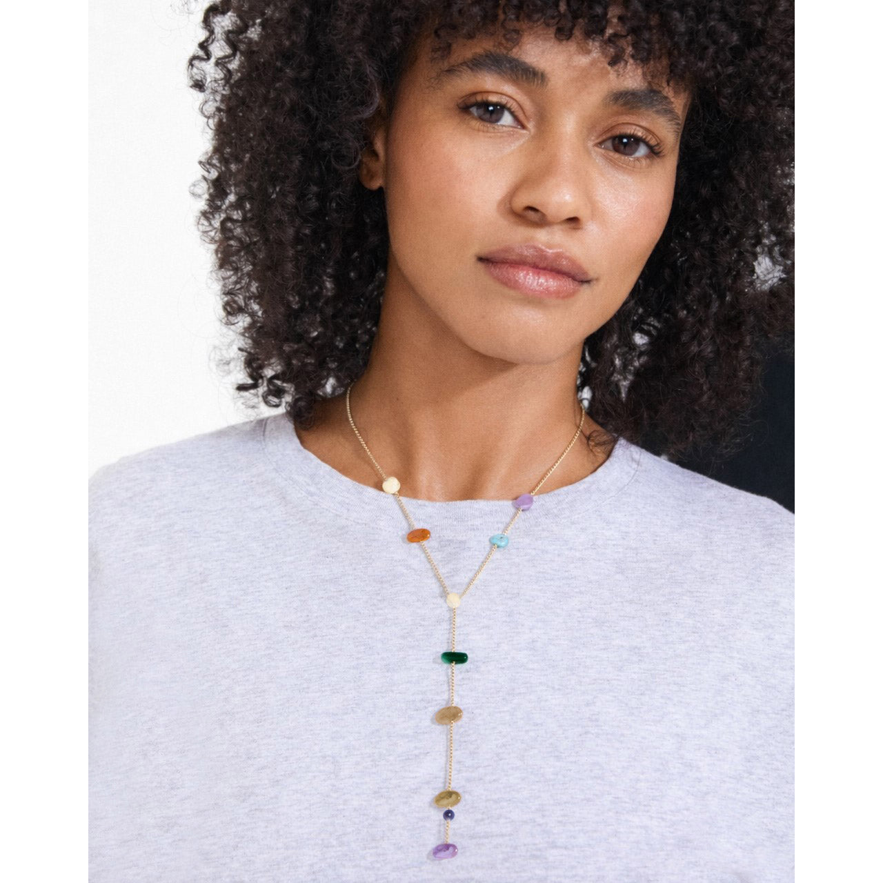 NARI Y-halskjede sølvbelagt