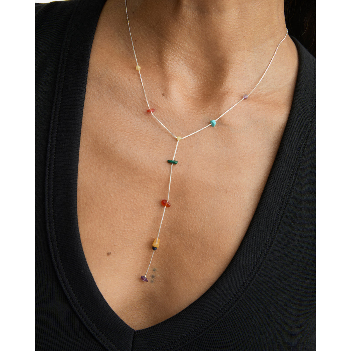 NARI Y-necklace silver-plated